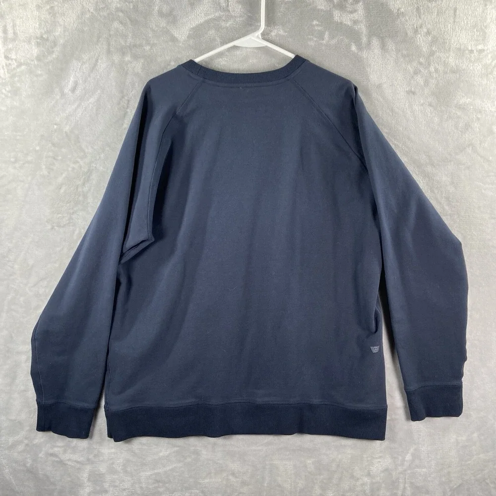 Mack Weldon Sweatshirt Mens XXL Crew Neck Pullover Sweater Blue Cotton Spandex